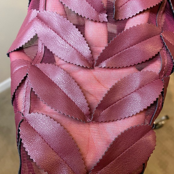 Stylish sheer, burgundy jacket - Picture 3 of 6